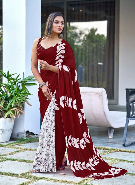 Tew Soft Pure Cotton Printed Fancy Saree Wholesalers In Delhi